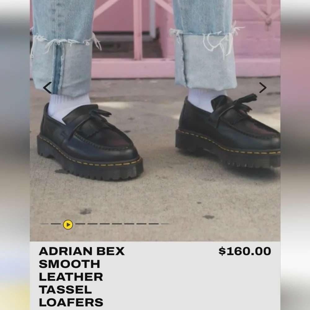 Dr Martens Adrian Bex Smooth Leather Platform Tassel Loafers Shoe Women’s Size 8 - Picture 10 of 10